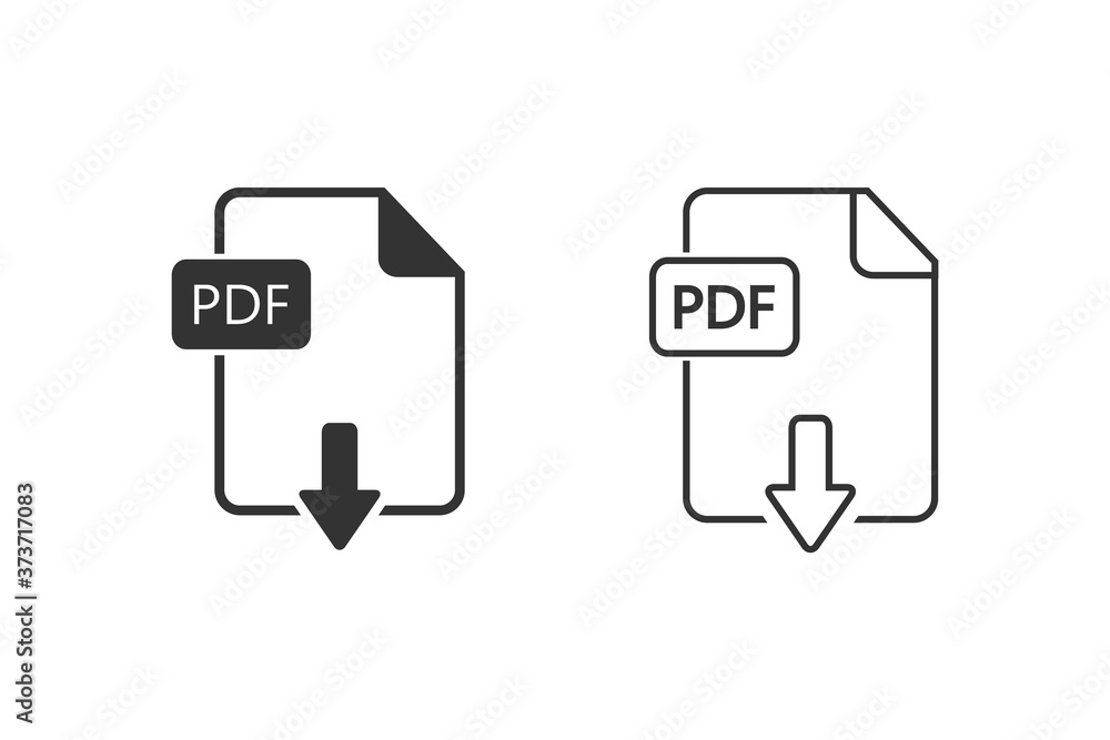 File PDF line icon set. Vector illustration File PDF line icon set. Vector illustration