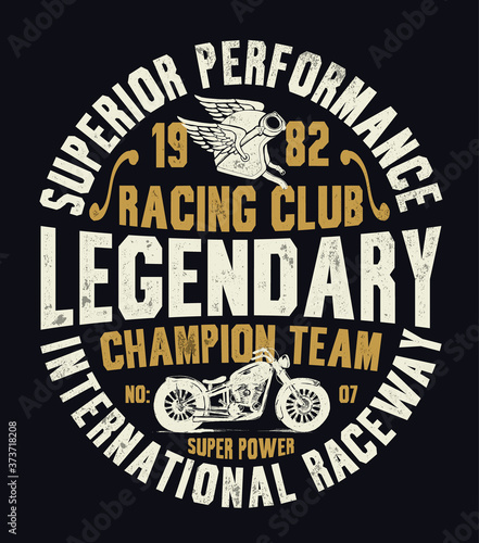Motorcycle theme vector typography and illustrations, for t-shirt prints and other uses.
