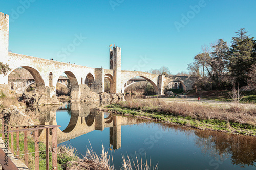 Medieval town near to a wonderful lake in Spain