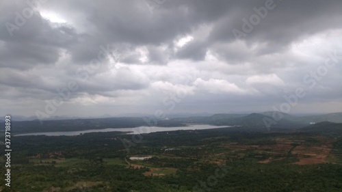 clouds over the mountains