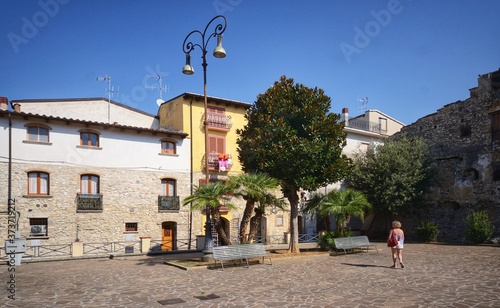 typical street in the old town of Fondi,  in Latina province, Italy