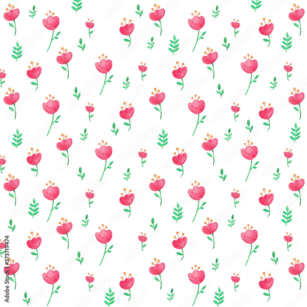 pink flower pattern illustration