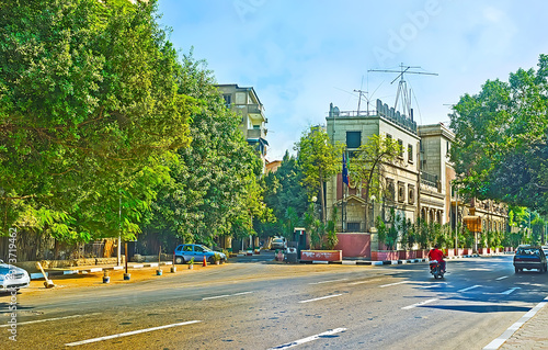 The green Corniche of Cairo, Egypt photo