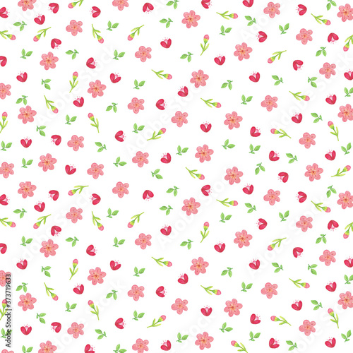 flowers and leaves pattern image for spring