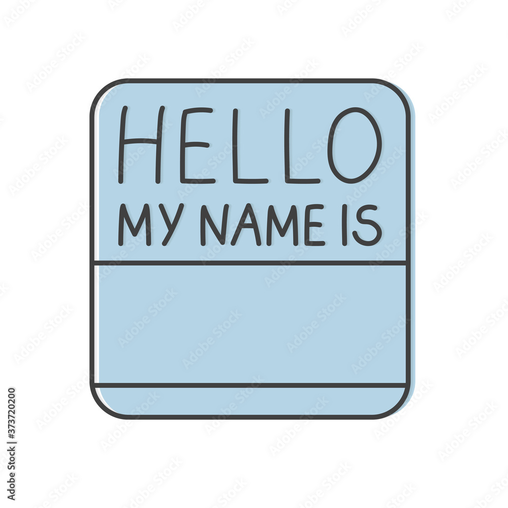 hello my name is card- vector illustration hello my name is card- vector illustration