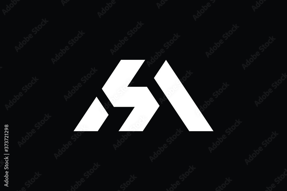Minimal Innovative Initial MS logo and SM logo. Letter MS SM creative elegant Monogram. Premium Business logo icon. White color on black background Minimal Innovative Initial MS logo and SM logo. Letter MS SM creative elegant Monogram. Premium Business logo icon. White color on black background
