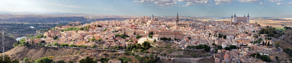 Afternoon view over the old town of Toledo, Spain