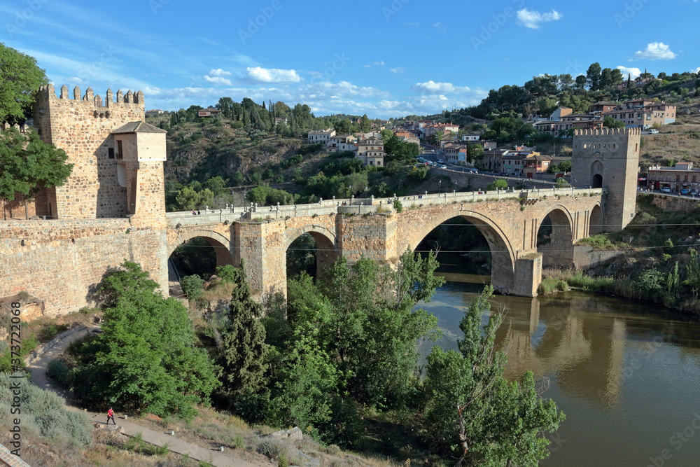 San Martin bridge over the Tagus river in Toledo, Spain
