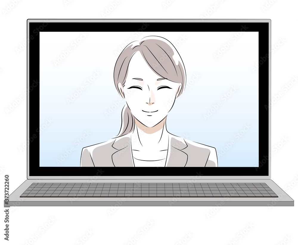 リモートワーク Web面接イラスト Stock Vector Adobe Stock リモートワーク Web面接イラスト Stock Vector Adobe Stock