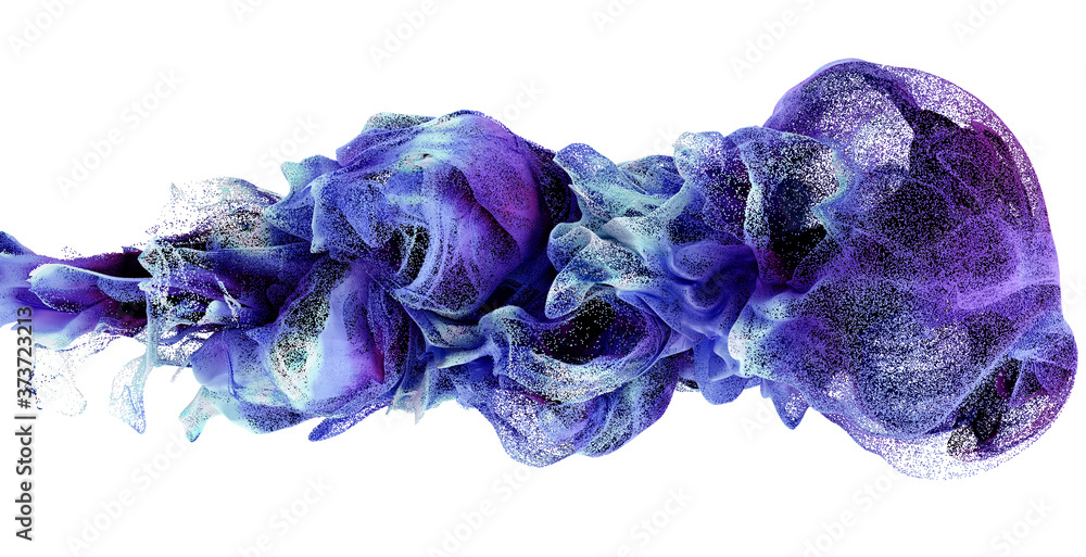 3d render of abstract art of surreal color smoke fire splash in motion ...