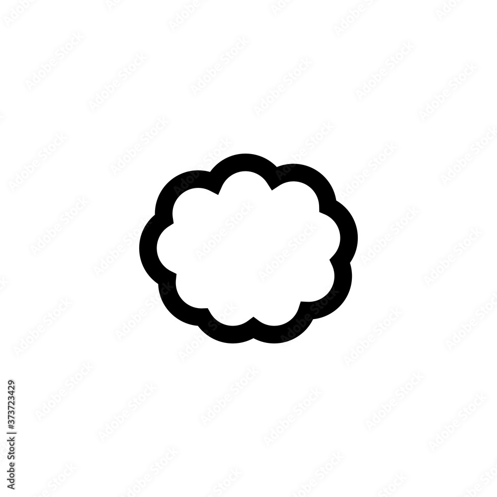 Cloud icon isolated vector on white Cloud icon isolated vector on white