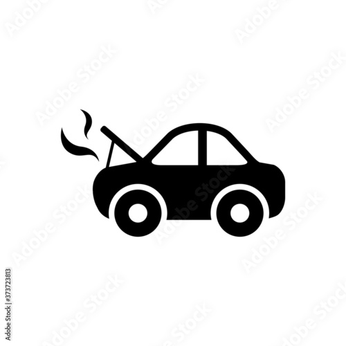 Broken car icon isolated vector on white