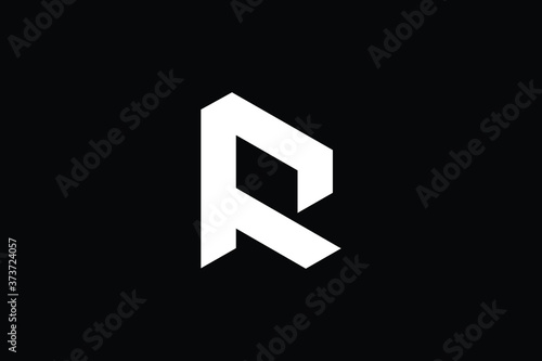 Minimal Innovative Initial FR logo and RF logo. Letter R FR RF creative elegant Monogram. Premium Business logo icon. White color on black background