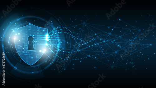 Protected guard shield security concept Security cyber digital Abstract technology background