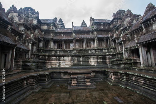 Angkor Wat, A temple complex in Cambodia and the largest religious monument in the world