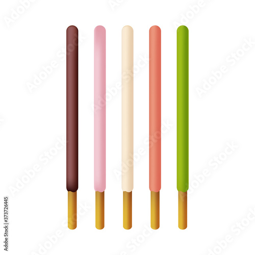 Pocky cartoon set vector. symbol. wallpaper. free space for text.