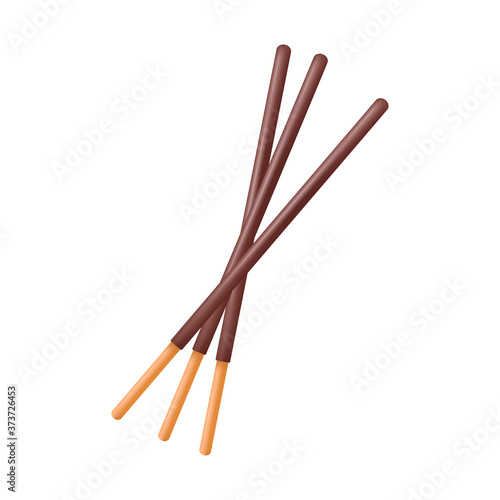Chocolate stick vector. chocolate stick on white background.