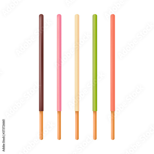 Pocky cartoon set vector. symbol. wallpaper. free space for text.