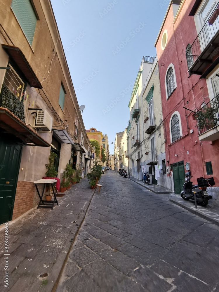 narrow street in Naples narrow street in Naples