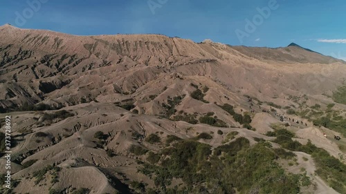 Aerial view of a Bromo Area in Java Island Indonesia photo