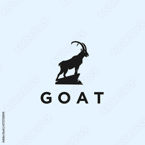 Canvas Print abstract goat logo. goat icon