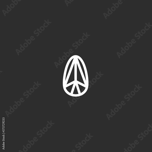 abstract nail logo. nail icon