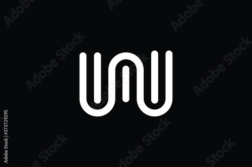 Minimal Innovative Initial WM logo and MW logo. Letter WM MW creative elegant Monogram. Premium Business logo icon. White color on black background