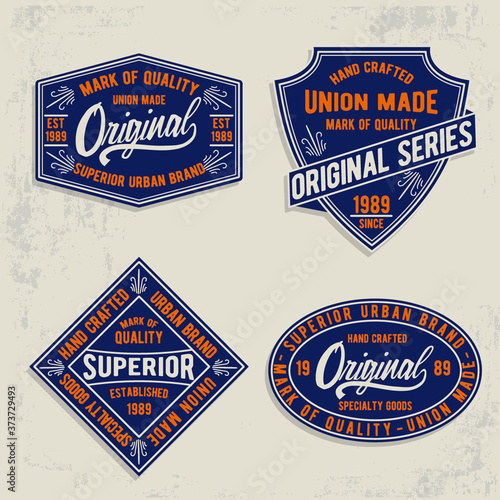 Vintage denim typography, for t-shirt prints and other uses.