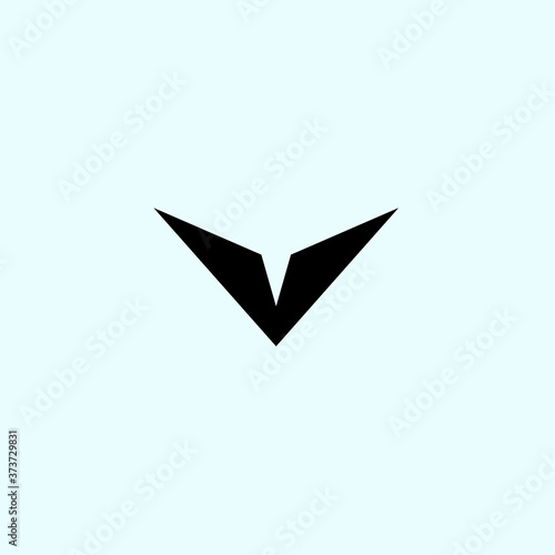 Free Download abstract v logo. airplane icon - GFXLoad