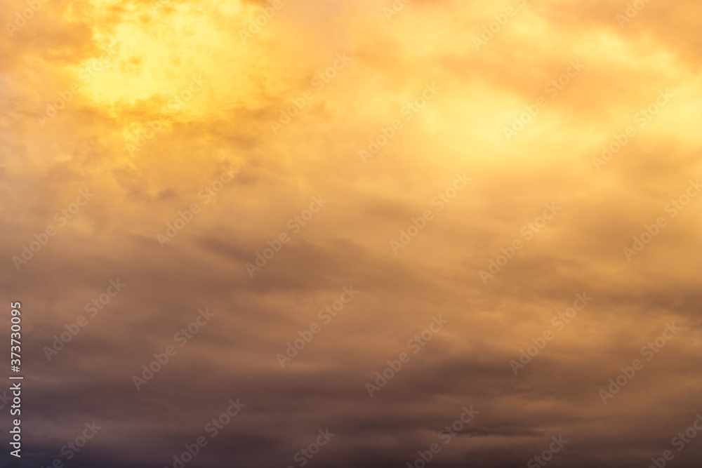 Abstract cloudscape background. Morning sky on an overcast day. Cloudy weather background concept. Fresh nature backdrop with copy space
