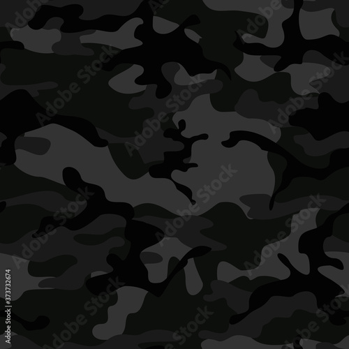  Black vector camouflage seamless background stylish night pattern on textiles