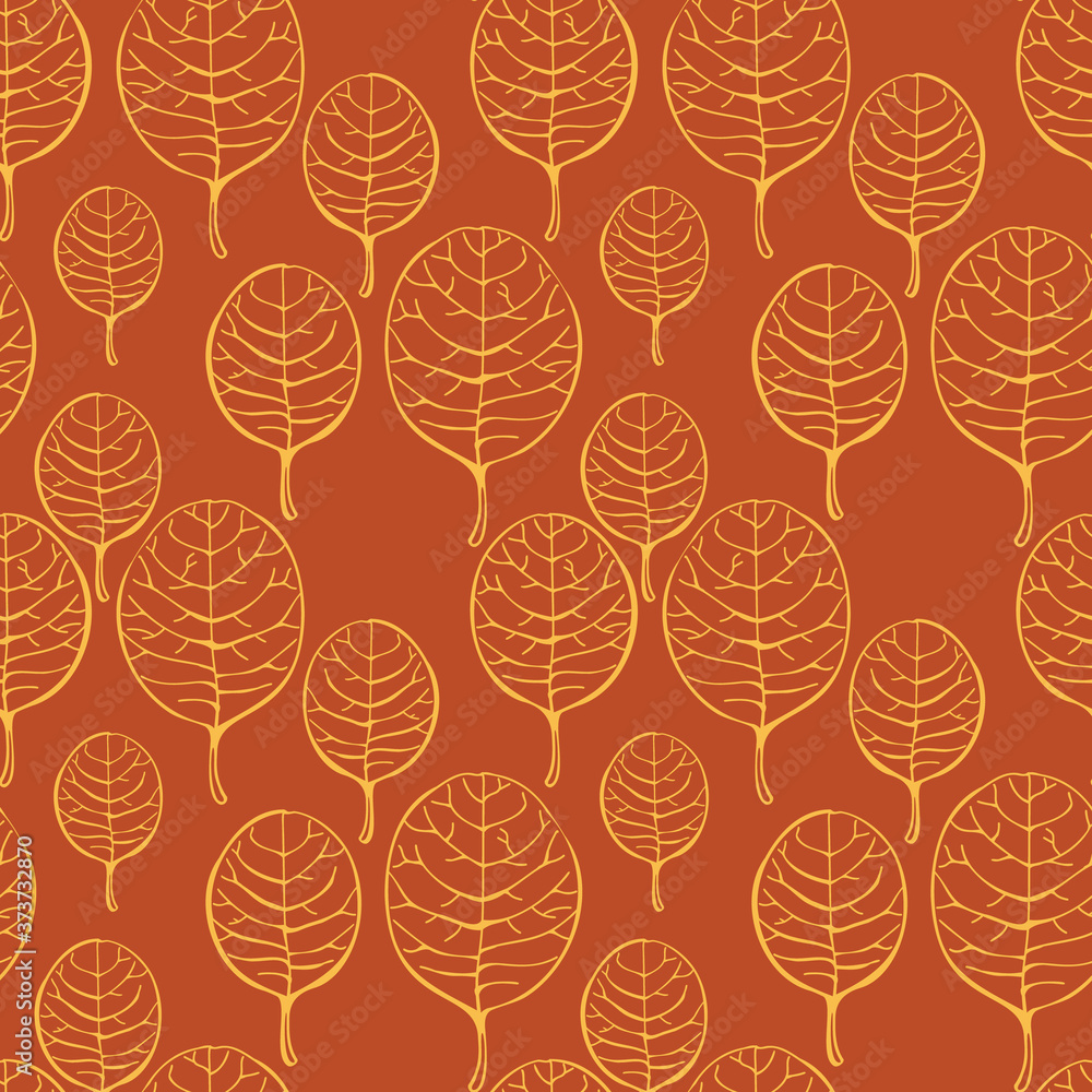 Autumn leaves, trees Seamless pattern. Orang, brown and Yellow Leaves. Perfect for fabrics print, background, wallpaper and surface textures.Vector EPS 8. Autumn leaves, trees Seamless pattern. Orang, brown and Yellow Leaves. Perfect for fabrics print, background, wallpaper and surface textures.Vector EPS 8.