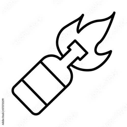 molotov bomb line style icon
