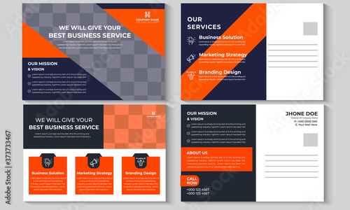 Corporate Postcard Design, EDMM Postcard Design, Business Postcard Vector.
