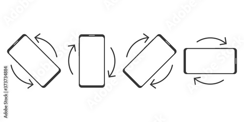 Rotate smartphone isolated icon. Device rotation symbol. Turn your device.