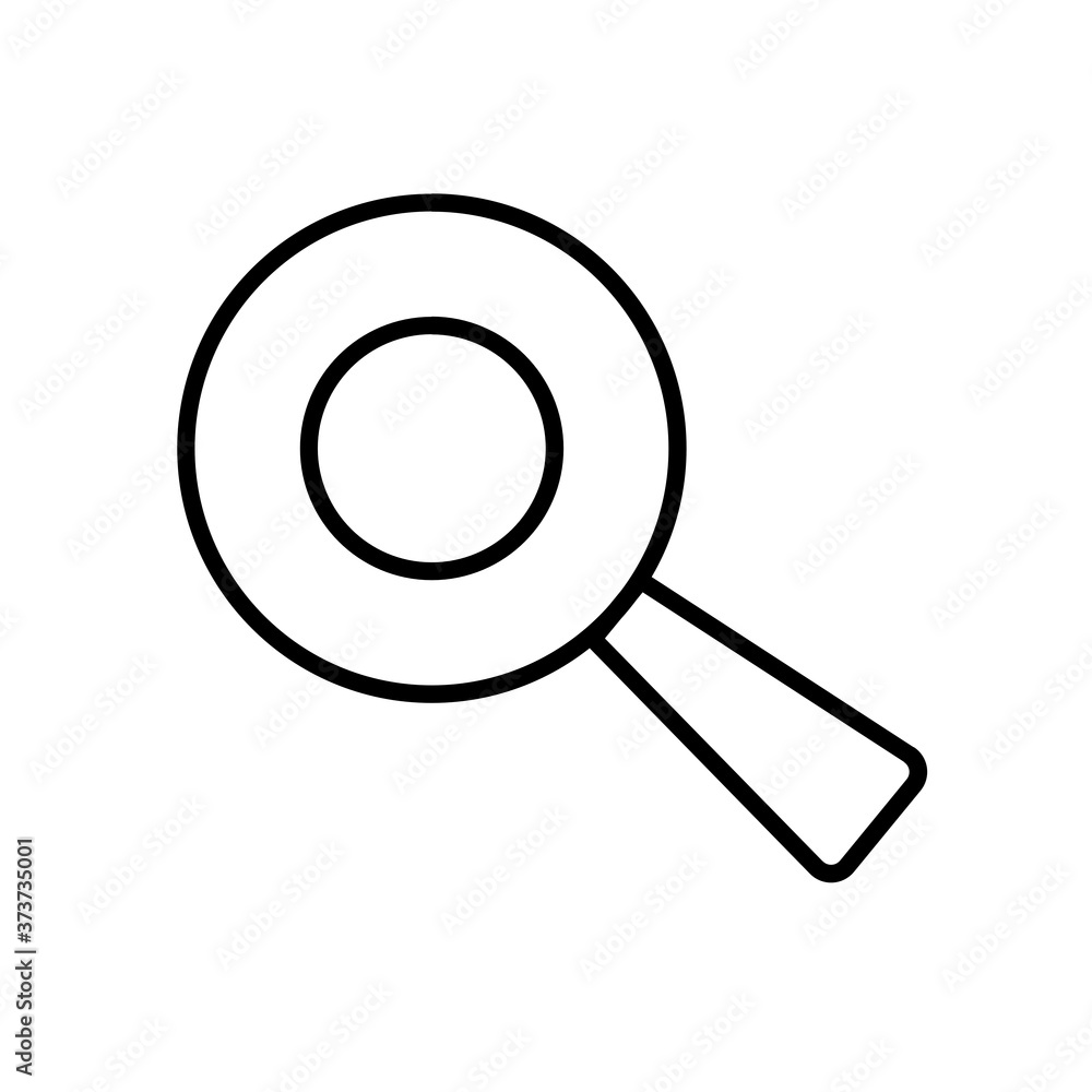 Magnifying glass icon outline illustration Magnifying glass icon outline illustration