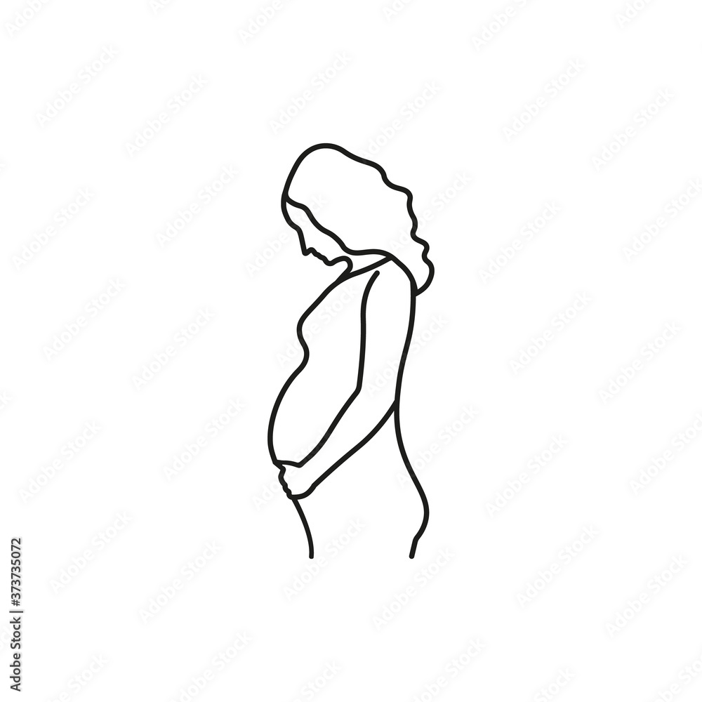 Pregnant lady. Pregnant Woman Icon. Vector illustration. Pregnant lady. Pregnant Woman Icon. Vector illustration.