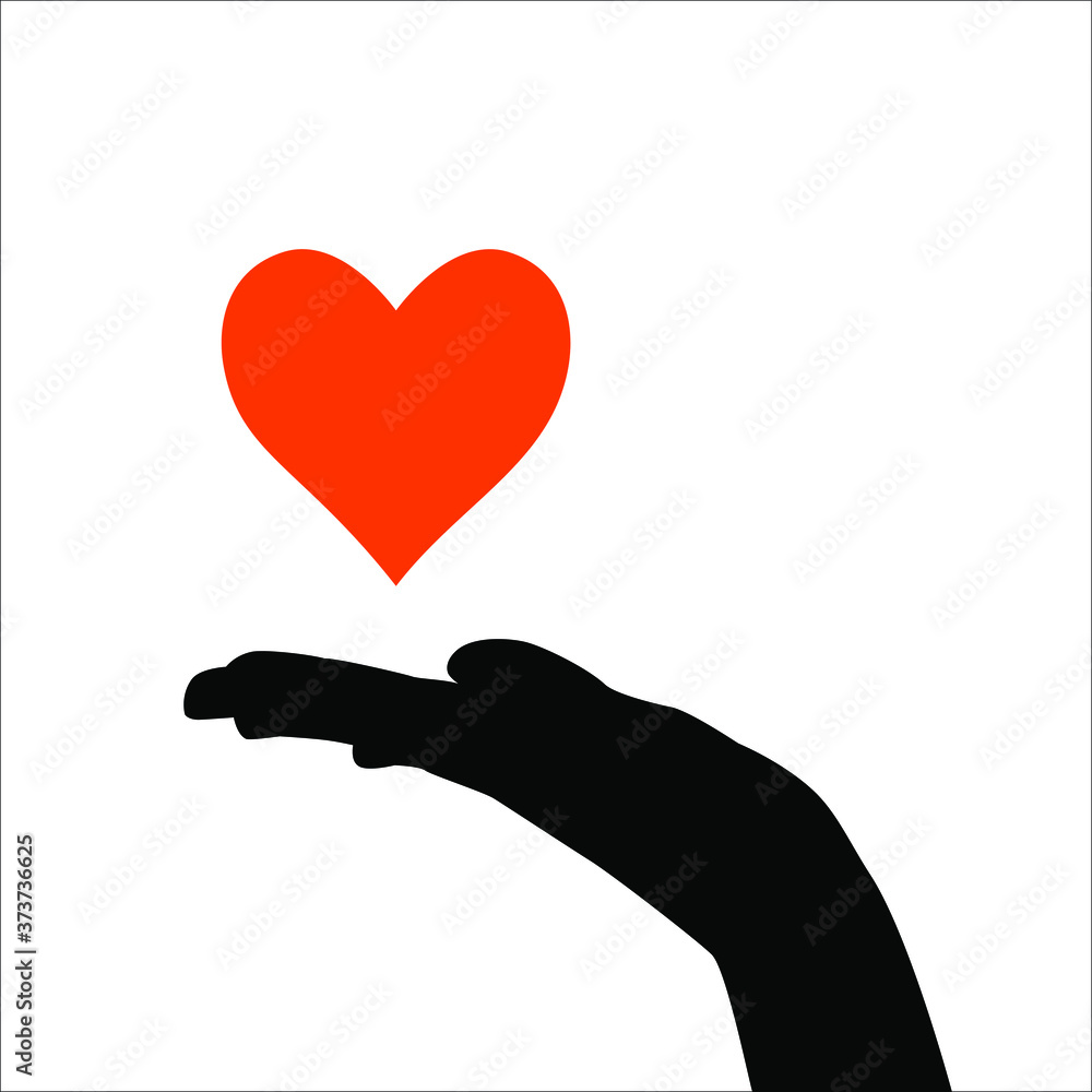 Fotografie Hand Giving Love Symbol