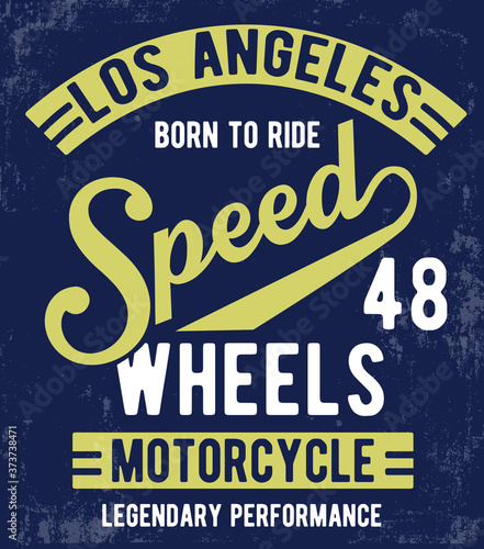Motorcycle theme vector typography and illustrations, for t-shirt prints and other uses.