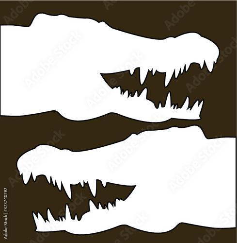 Crocodile head silhouette