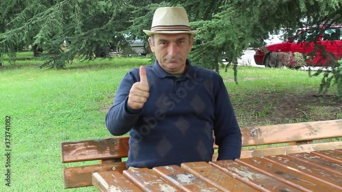 Middle Age Man Showing Thumb Up