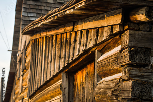 Wooden Barn Detail Close Up