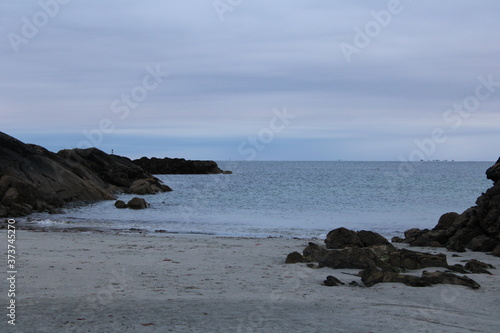 rocks on the beach, outer hebrides, scotland