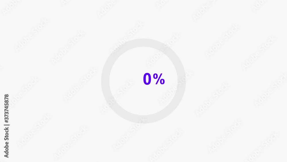 Animation Colorful Circular Loading Counting 0 to 100 Percentage on White Background Animation Colorful Circular Loading Counting 0 to 100 Percentage on White Background