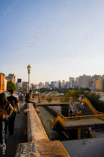 Belo Horizonte downtown skyline at sunset