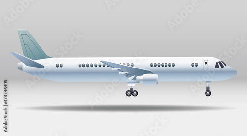 white airplane transport isolated icon