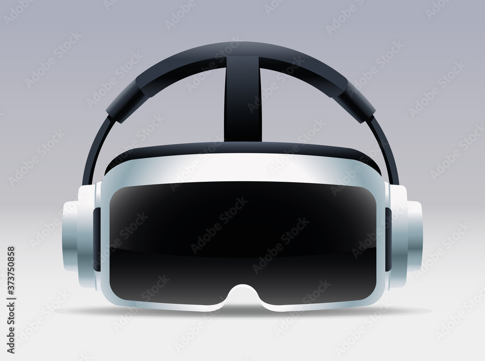 virtual reality mask accessory with gray background virtual reality mask accessory with gray background