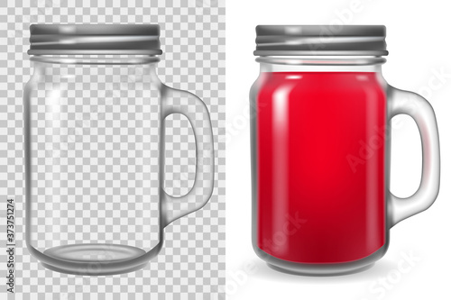 Mason jar with lid mock up