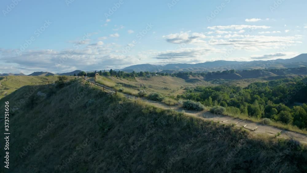 Flying over Camel's Back Park in Boise, Idaho with a 4k drone. Flying over Camel's Back Park in Boise, Idaho with a 4k drone.