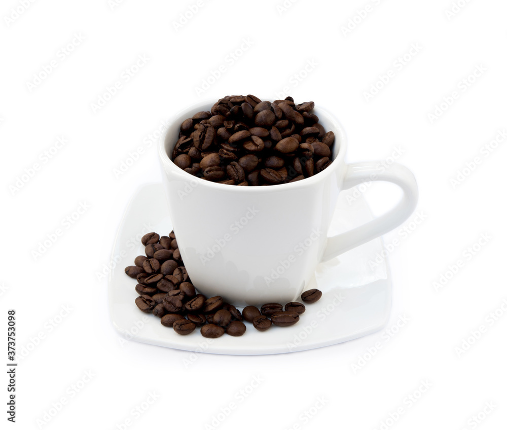 Cup of coffee isolated on white background
